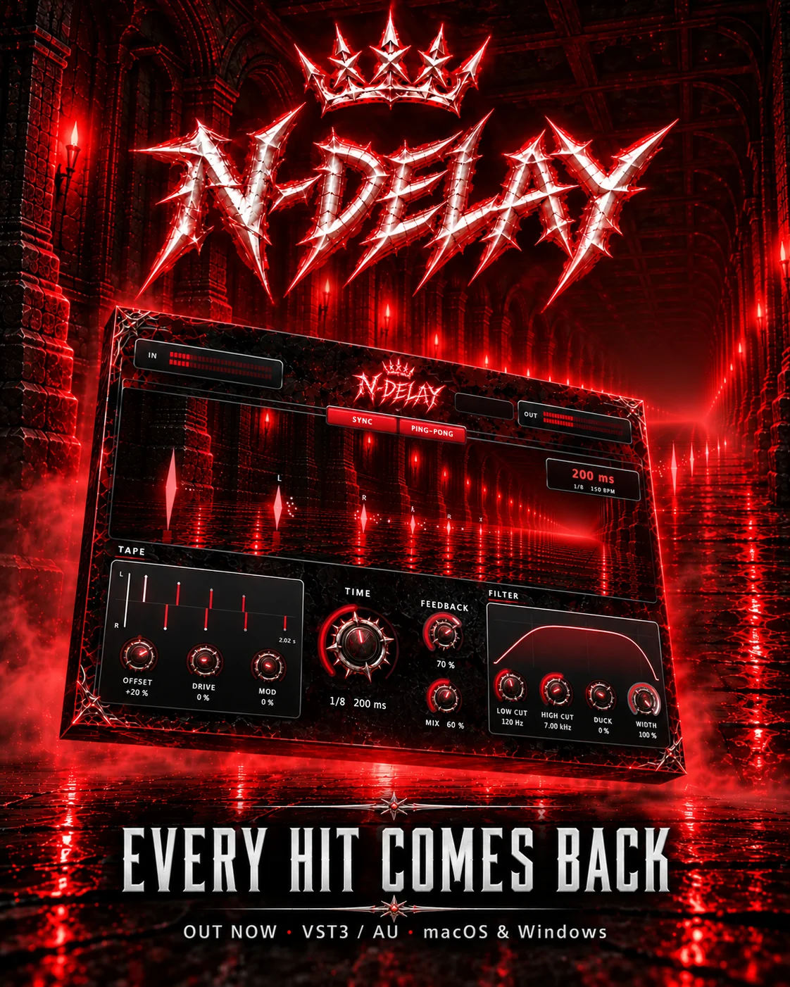 N-DELAY, every hit comes back
